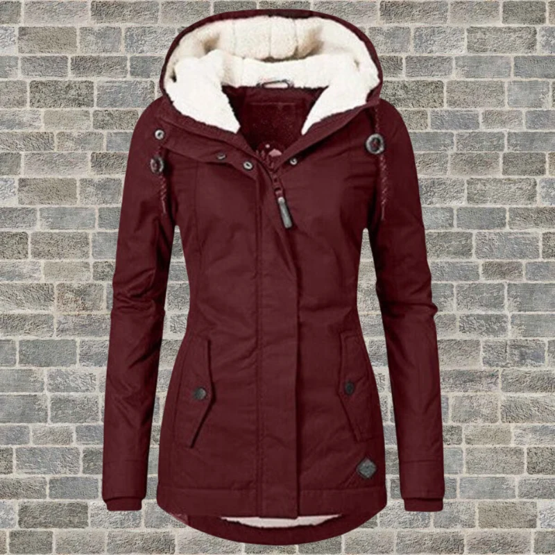 Luisa | Damen Gefütterter Wasserdichter Kapuzen Winter Parka