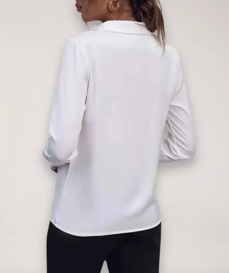 Marie | Damen Elegante Langarm Bluse