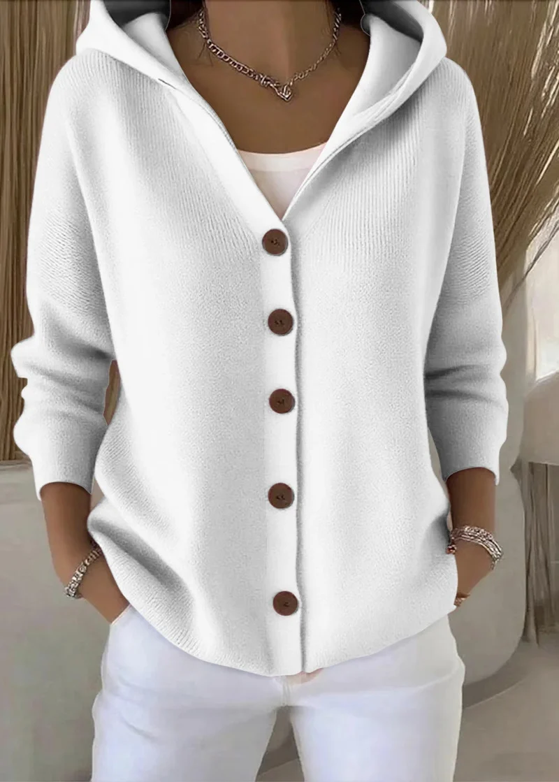 Isabel | Damen Casual Kapuze Strickjacke