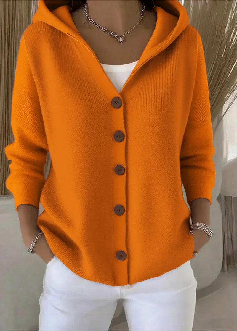 Isabel | Damen Casual Kapuze Strickjacke