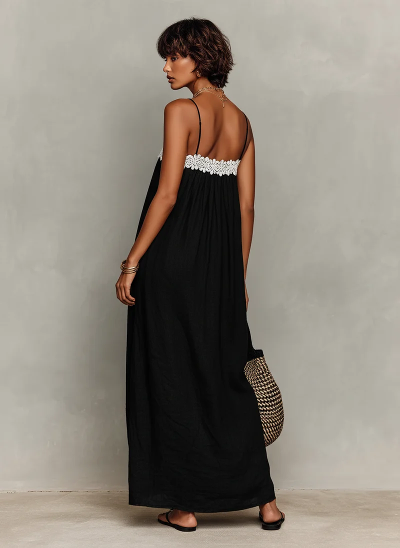 Maja | Damen Elegantes Maxikleid mit fließendem Schnitt