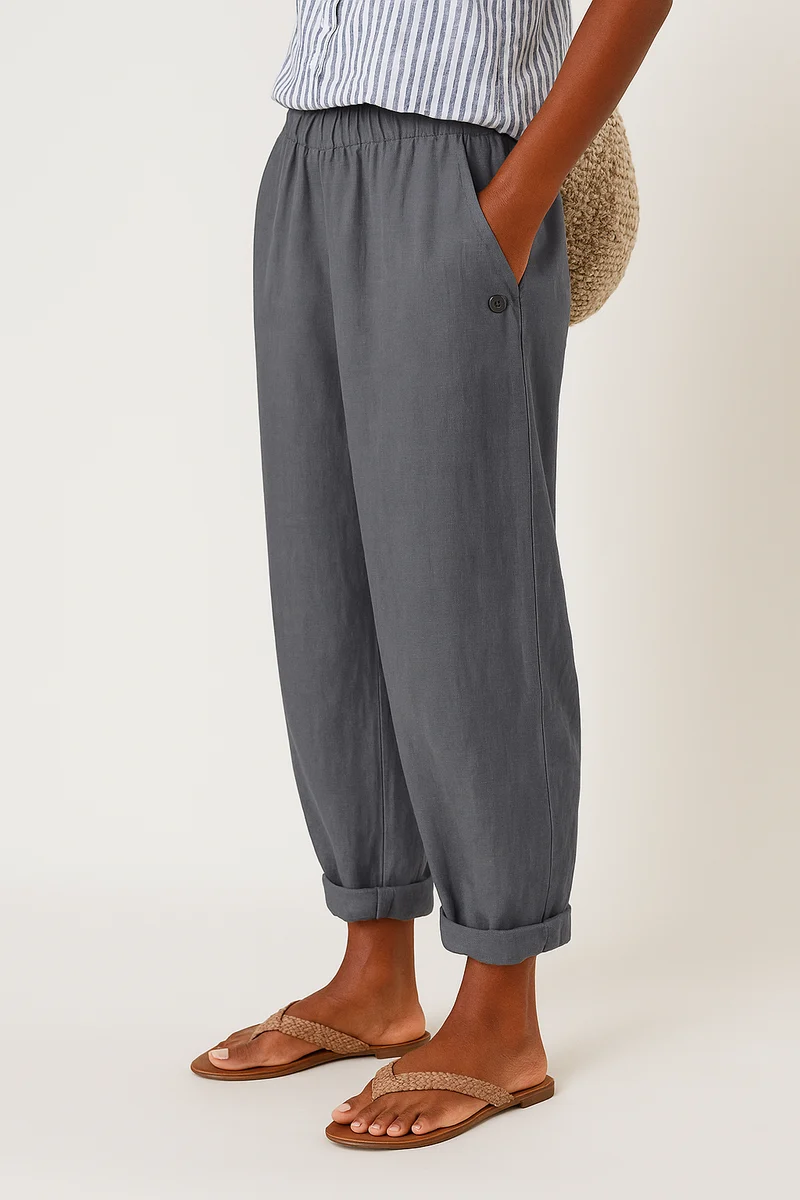 Marianne | Damen Cropped Sommer Leinen Hosen