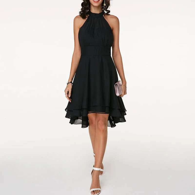 Greta | Damen Elegantes Neckholder Abendkleid