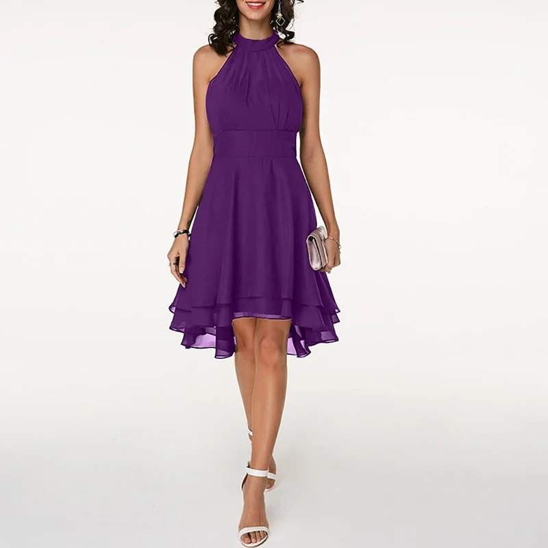Greta | Damen Elegantes Neckholder Abendkleid