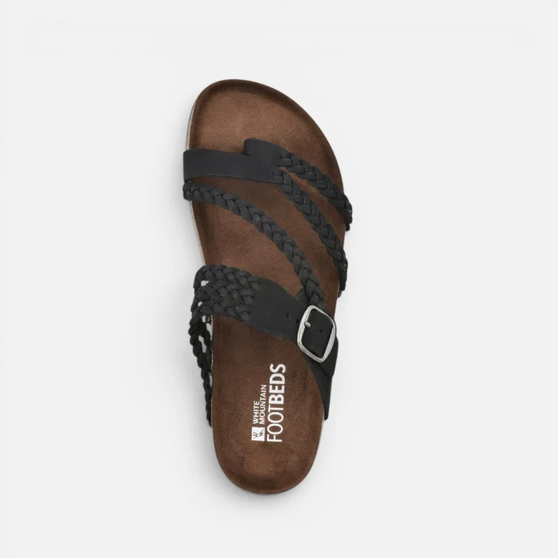 Orthopedic Sandalen Geflochten Verstellbarer Riemen Lederoptik