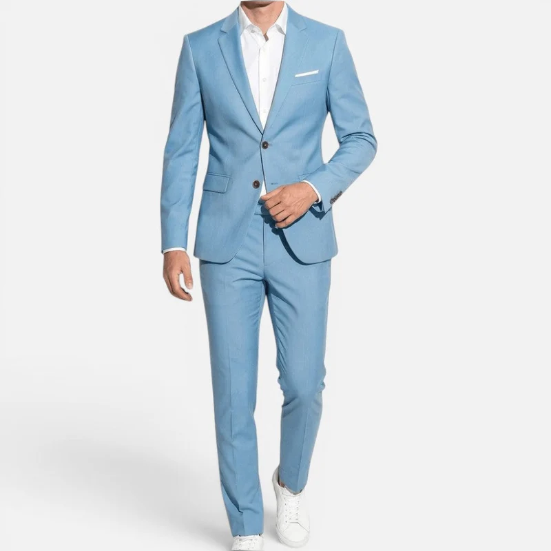 Anzug Slim Fit Einreihig Langarm Reverskragen