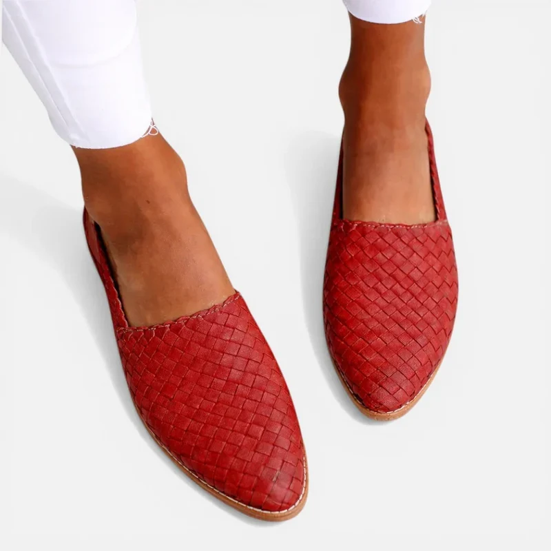 Orthopädische Ballerinas Geflochten Slingback Freizeit Schuhe