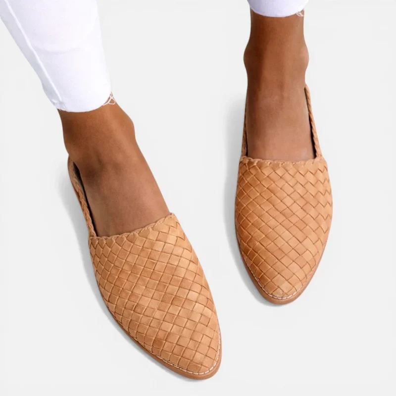 Orthopädische Ballerinas Geflochten Slingback Freizeit Schuhe