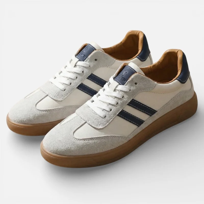 Herren Sneaker mit klassischem Schnürdesign und Retro Stil