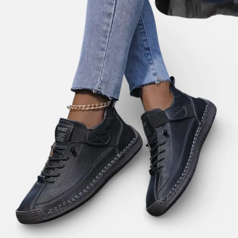 Orthopädische Damen Sneaker mit Klettverschluss und Schnürung