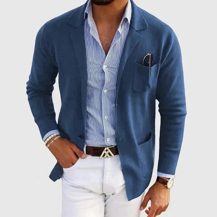 Herrenblazer im Old-Money-Stil mit Reverskragen