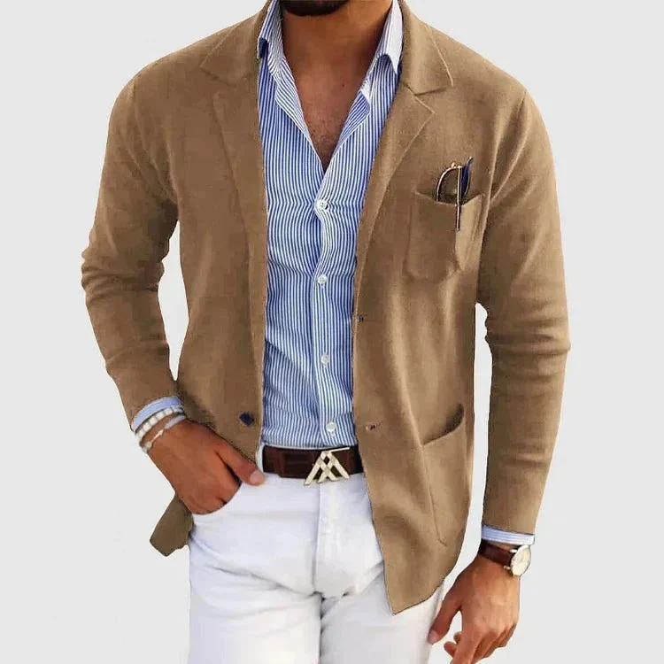 Herrenblazer im Old-Money-Stil mit Reverskragen