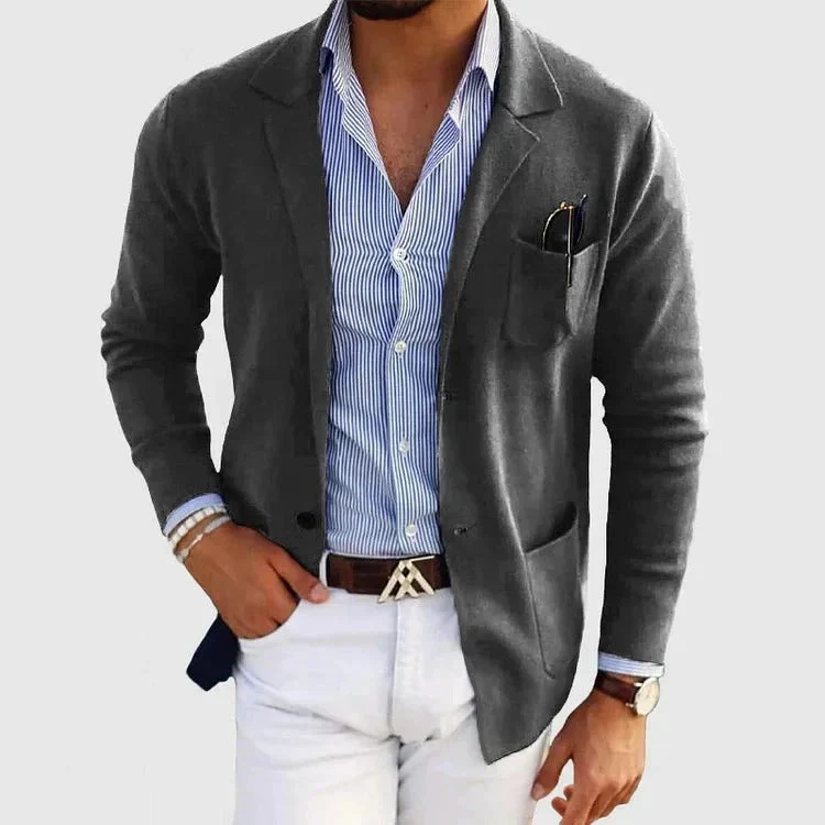 Herrenblazer im Old-Money-Stil mit Reverskragen