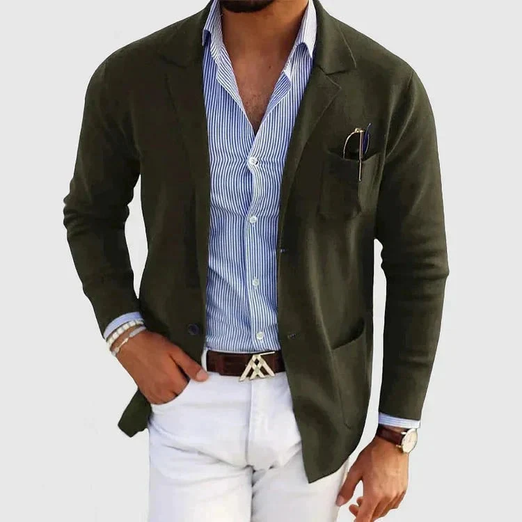 Herrenblazer im Old-Money-Stil mit Reverskragen