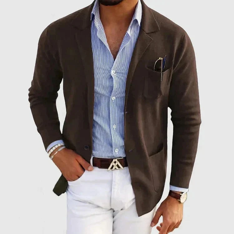 Herrenblazer im Old-Money-Stil mit Reverskragen