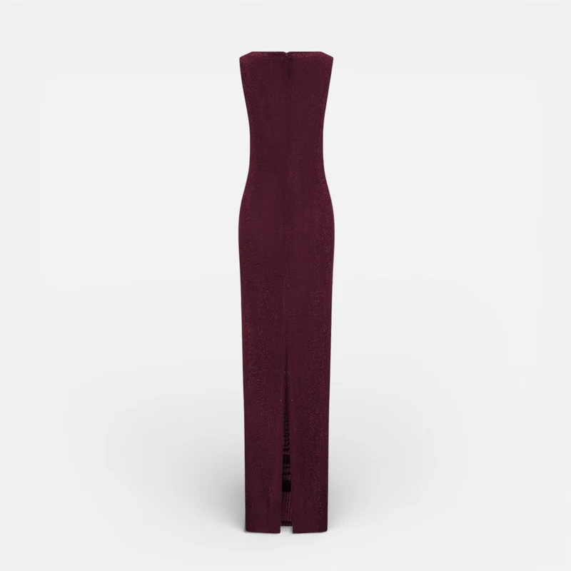 Langes ärmelloses Abendkleid mit schmaler Passform
