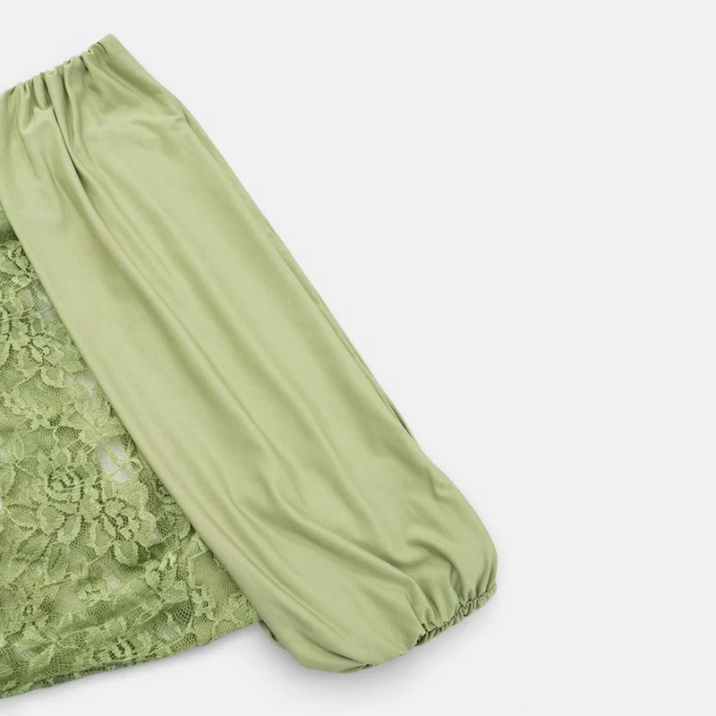 Schulterfreies Umstandskleid mit Spitze