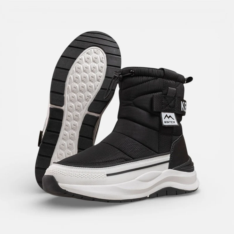 Gefütterte Winterstiefel Herren mit Profilsohle