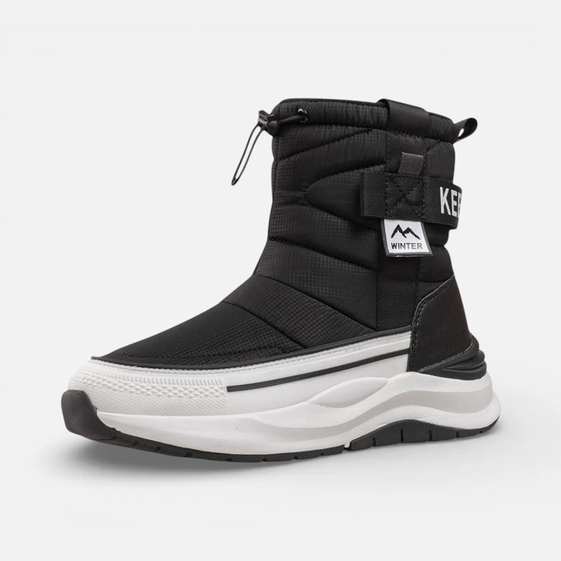 Gefütterte Winterstiefel Herren mit Profilsohle