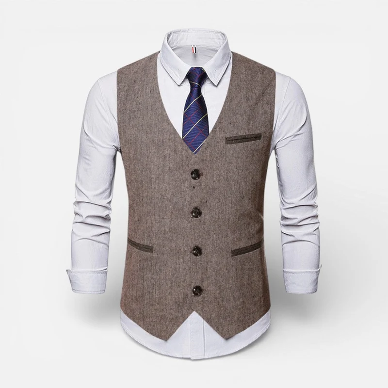Herren Weste mit Knopfleiste