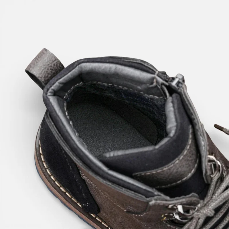 Herren Leder Stiefeletten mit Schnürung
