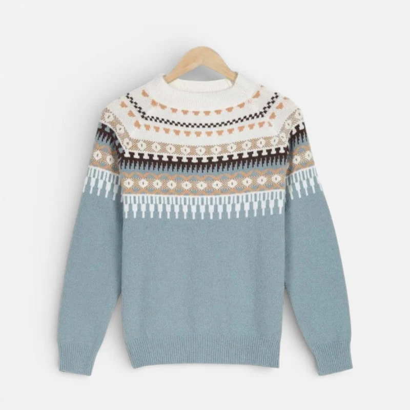 Damen Strickpullover mit dekorativem Muster