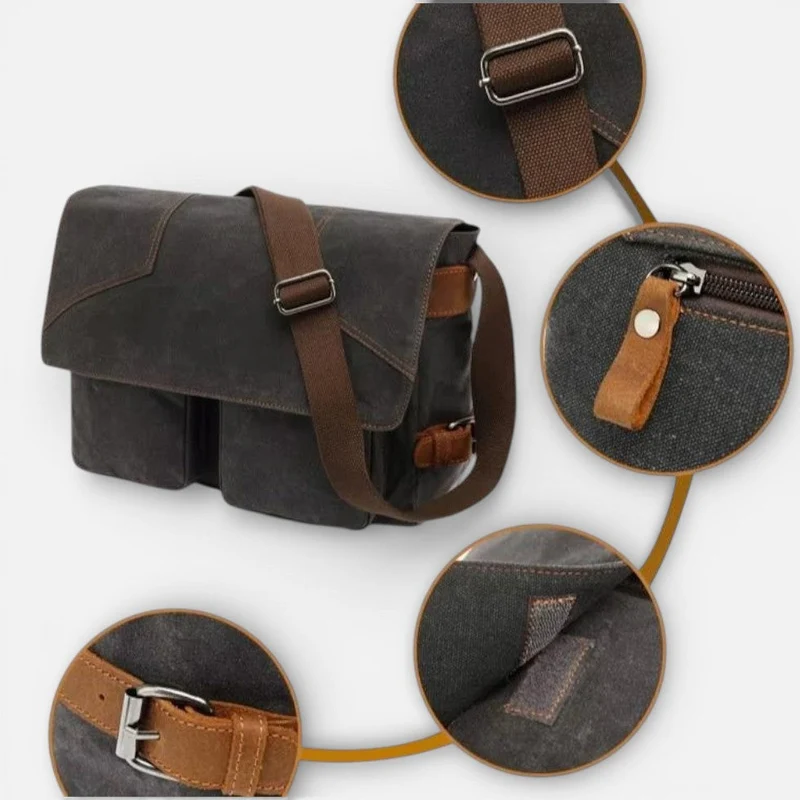 Umhängetasche mit Überschlag und Laptopfach