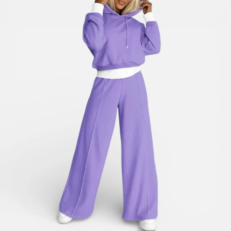Damen Zweiteiliges Freizeitset mit Kapuzenpullover und Jogginghose