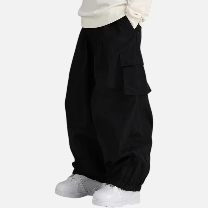 Damen Weite Cargo Sporthose mit Seitentaschen