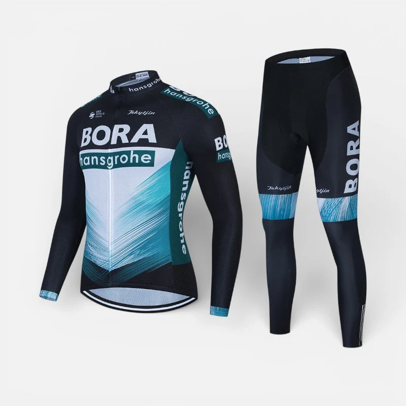Herren Radsport Set mit langärmligem Trikot und Radhose