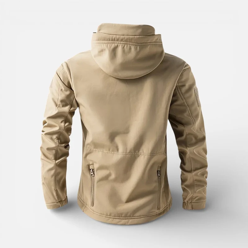 Herren Softshell Jacke mit Kapuze und Reissverschluss