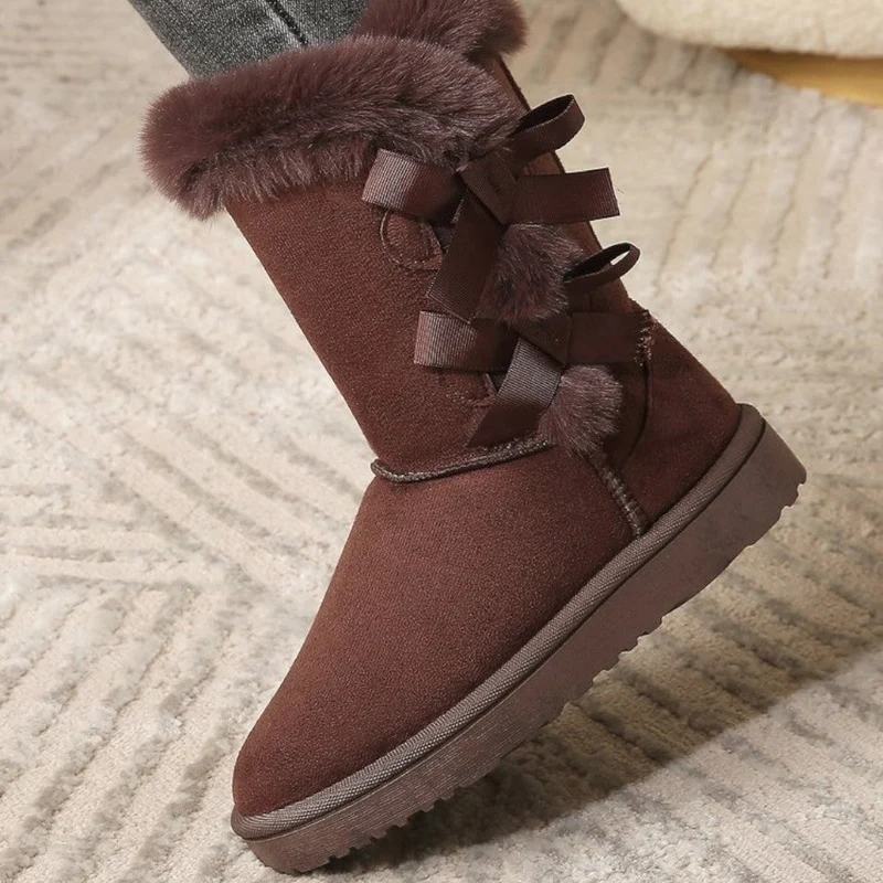 Damen Winterstiefel mit Fellkragen