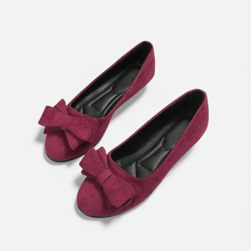 Damen Ballerinas mit Schleifendetail und flacher Sohle