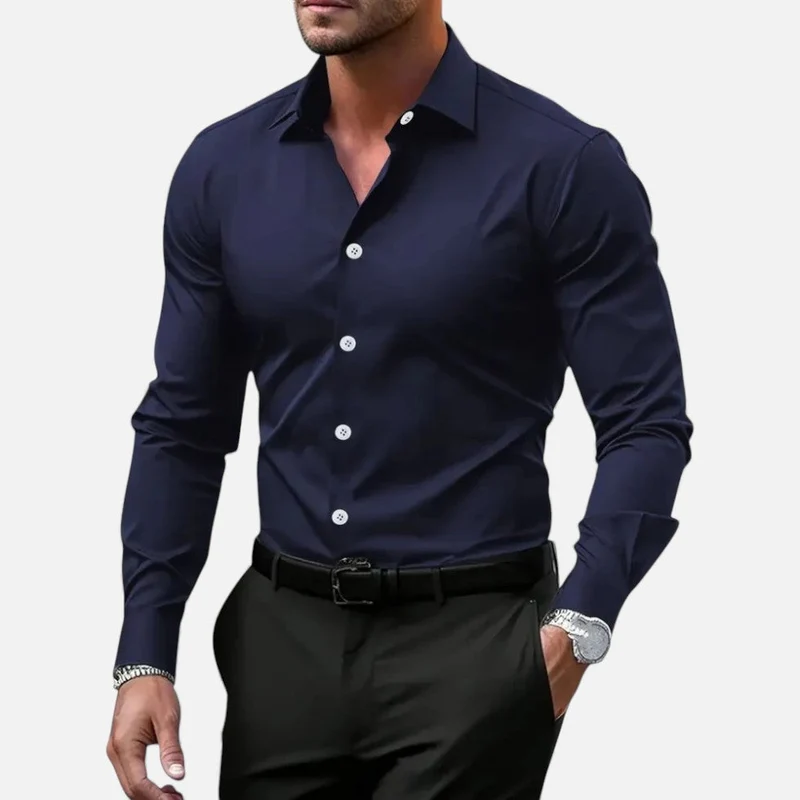 Herren Slim Fit Langarmhemd