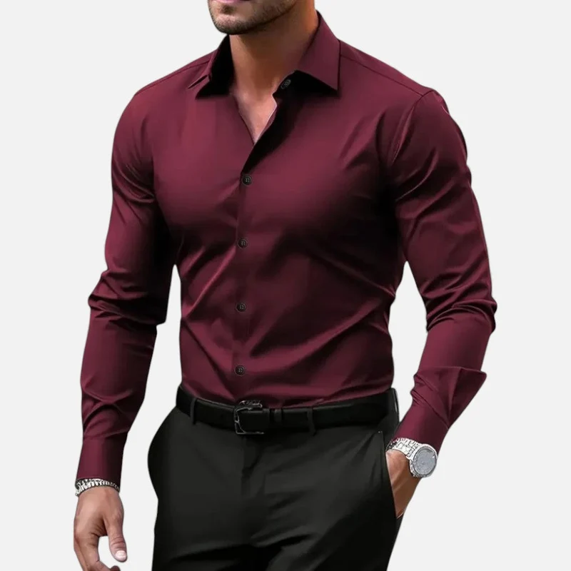 Herren Slim Fit Langarmhemd
