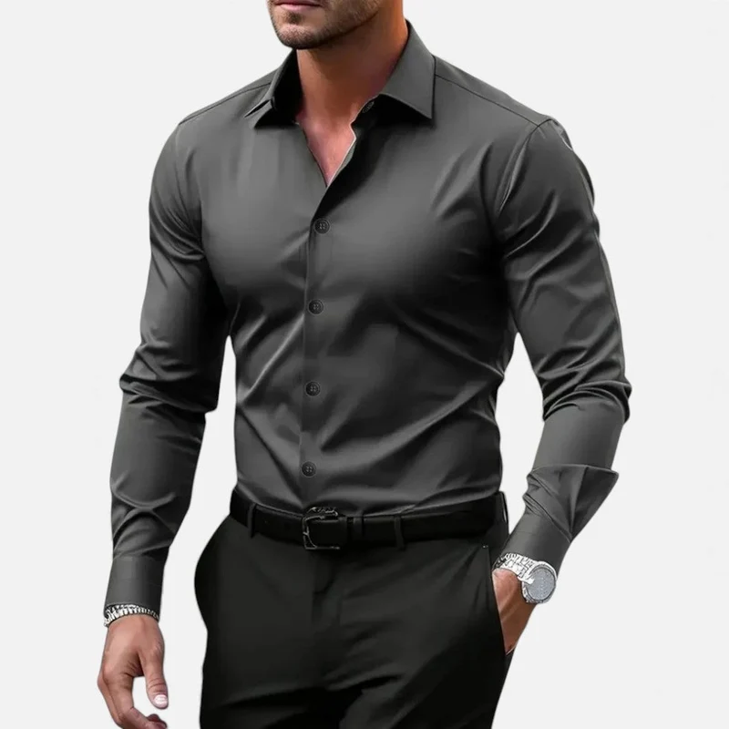 Herren Slim Fit Langarmhemd