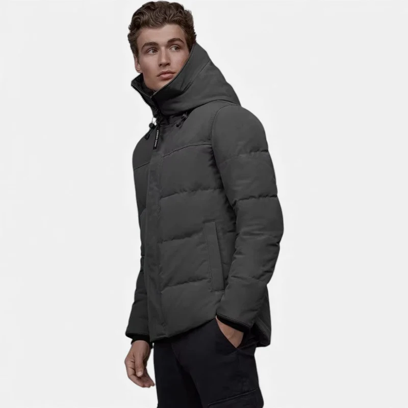 Herren Winter Steppjacke mit Kapuze