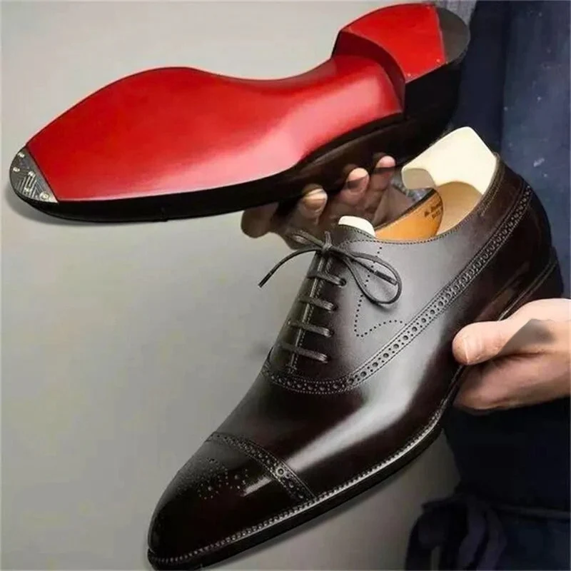 Herren Klassische Lederschnürschuhe