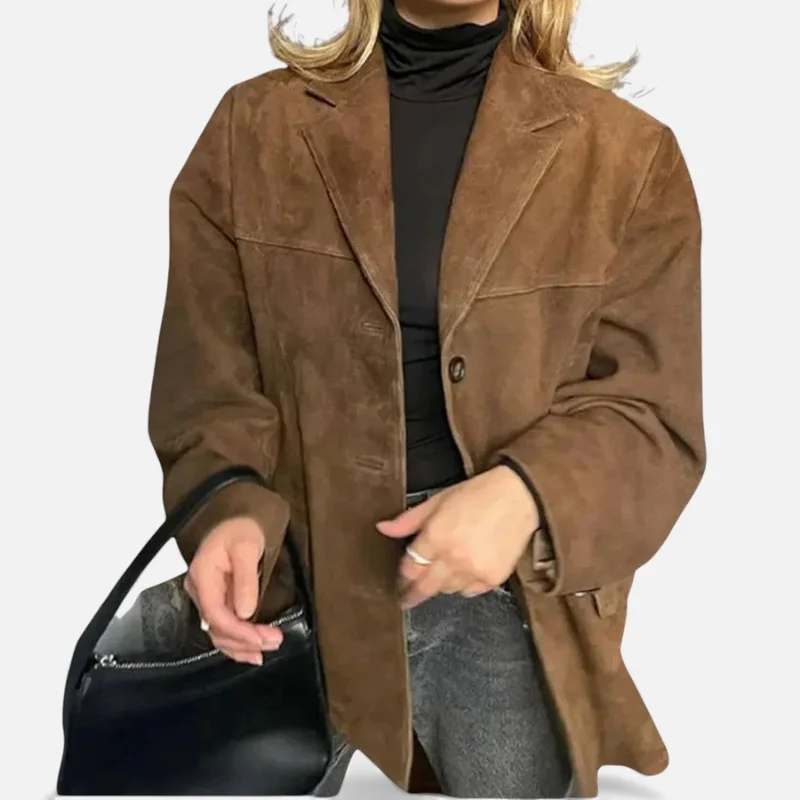 Damen Oversize Blazer aus weichem Stoff