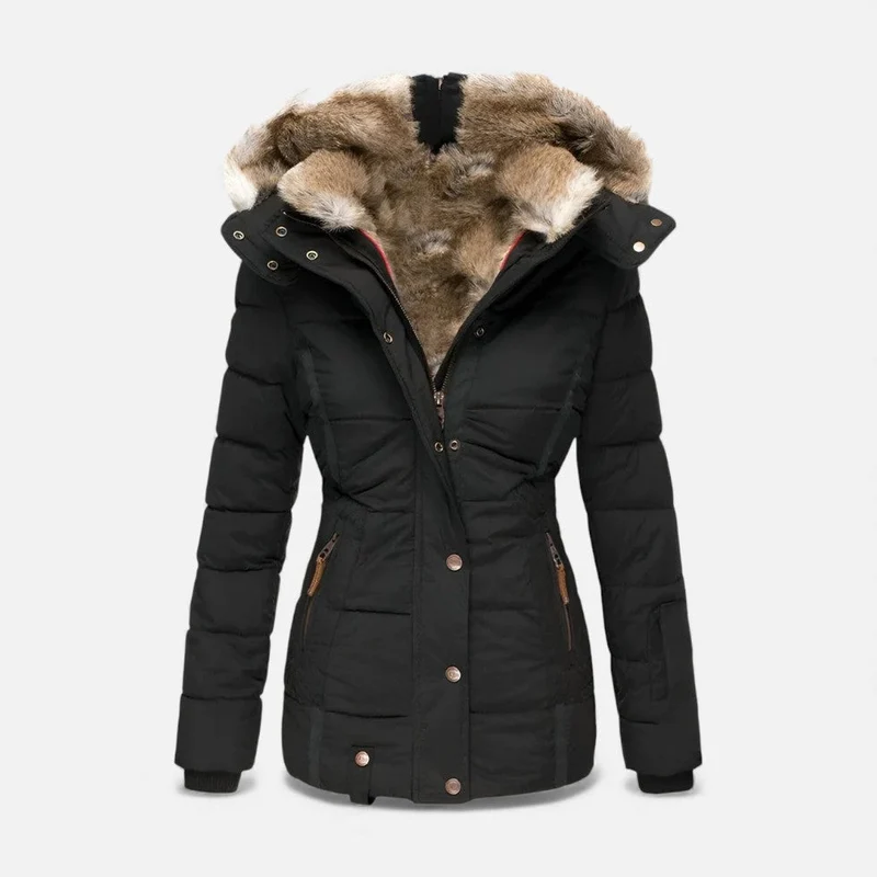 Damen Winterjacke mit Fellkapuze