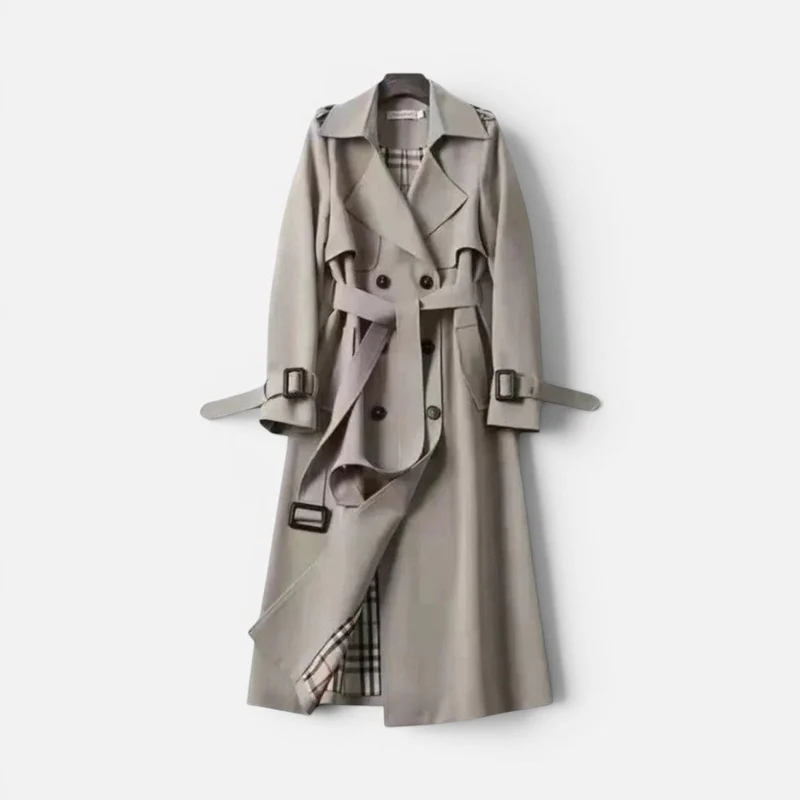 Damen Trenchcoat doppelreihig mit Reverskragen