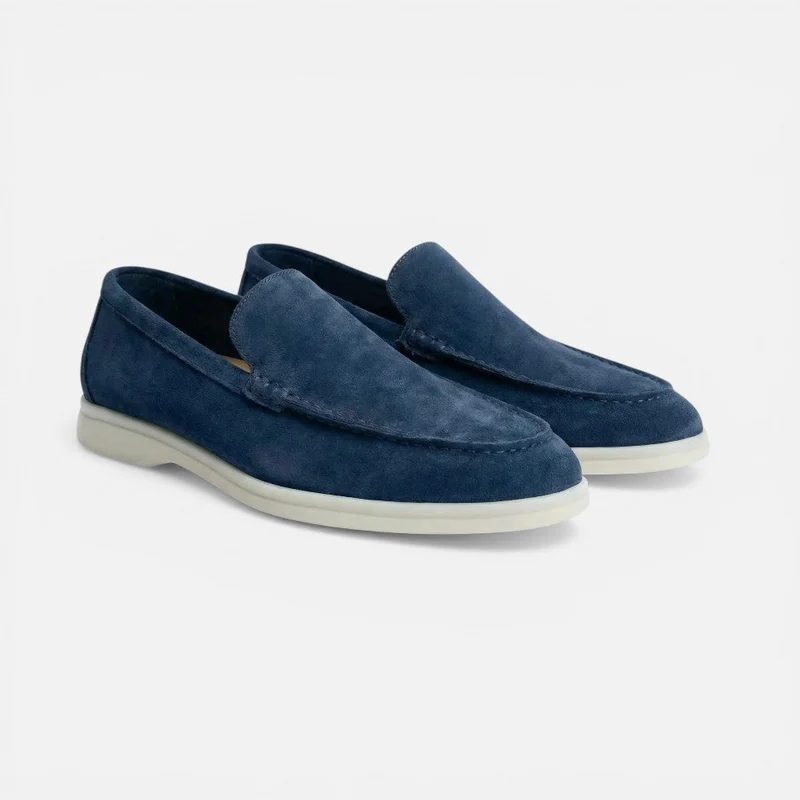 Herren Loafer Slip On Mokassin Wildlederoptik