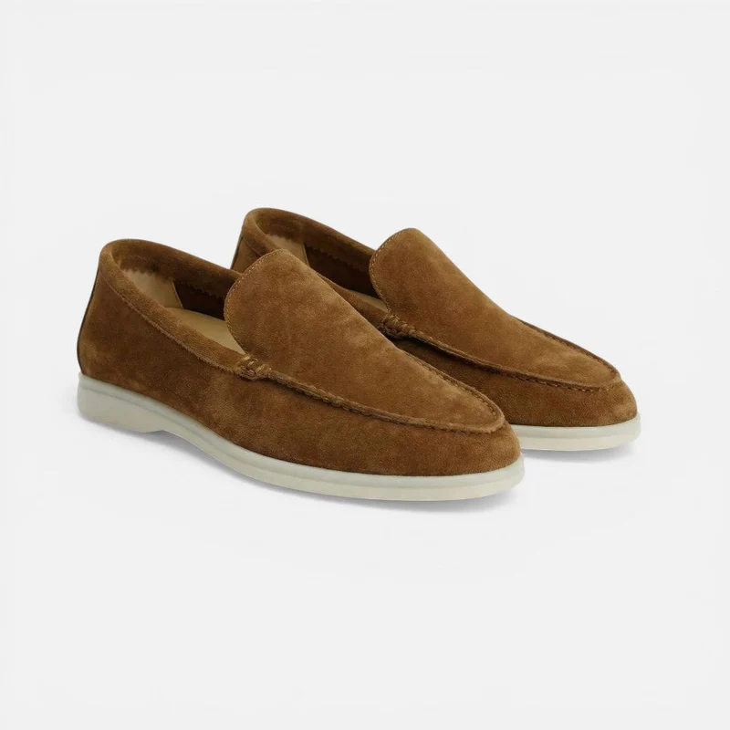 Herren Loafer Slip On Mokassin Wildlederoptik