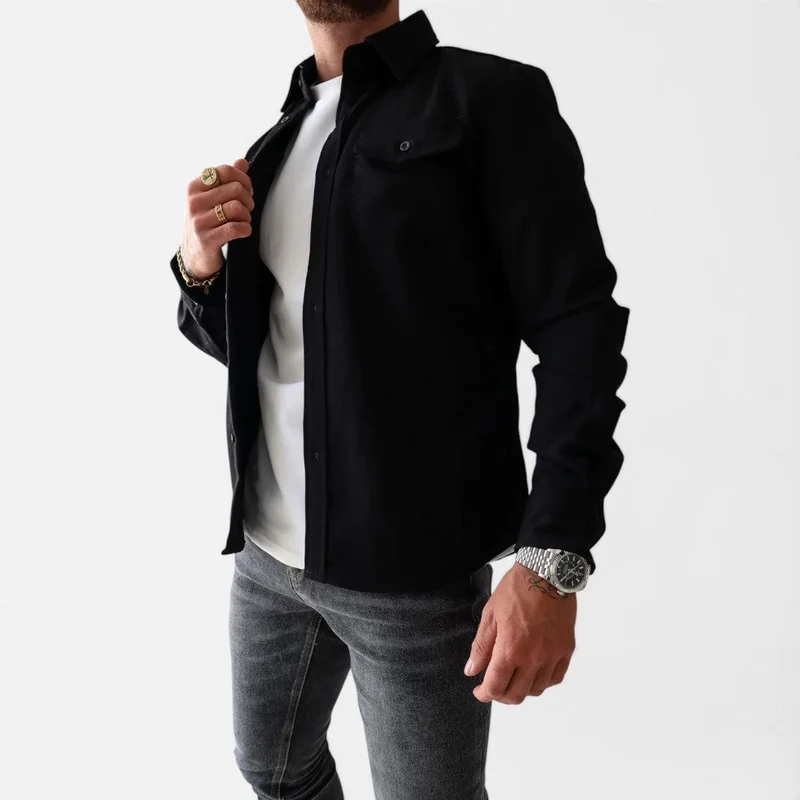 Overshirt Hemdjacke mit Brusttaschen