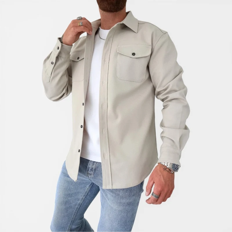 Overshirt Hemdjacke mit Brusttaschen