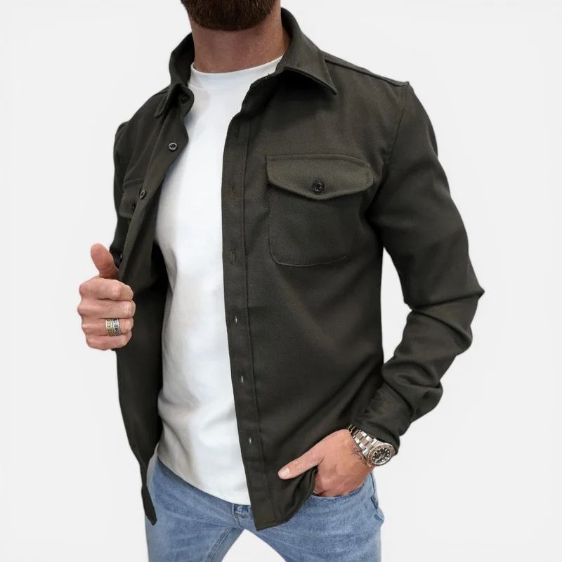 Overshirt Hemdjacke mit Brusttaschen