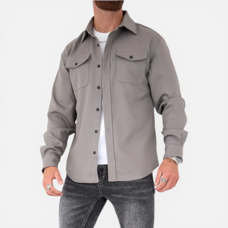 Overshirt Hemdjacke mit Brusttaschen