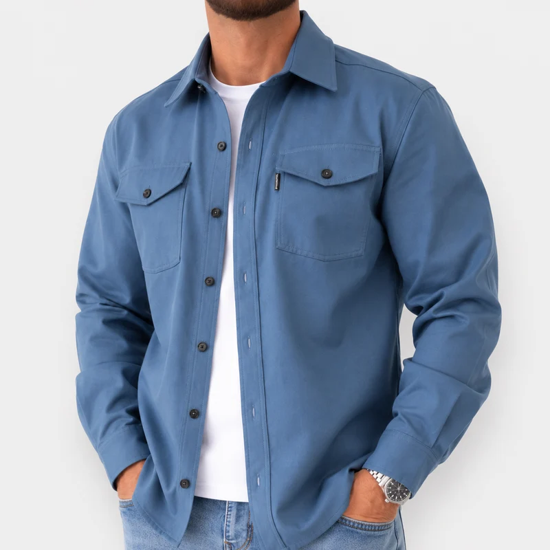Overshirt Hemdjacke mit Brusttaschen