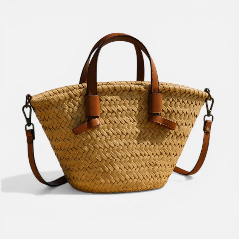 Geflochtene Handtasche mit Schulterriemen