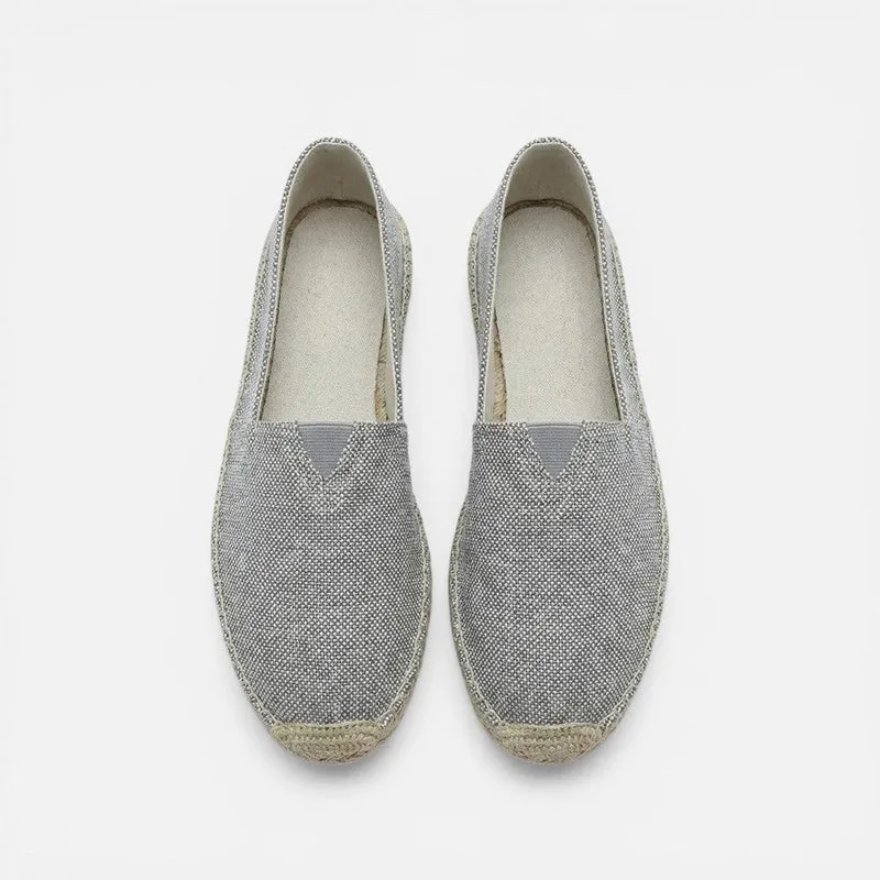 Espadrilles Herren aus Leinen mit flacher Sohle